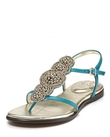 With gold-tone beading, the Allik sandals from Vince Camuto offer feminine allure and chic style.