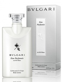 Reassuring, comforting and intimate, it is a luxuriously elegant expression of sensory pleasure. A lightweight emulsion, perfumed with Eau Parfumée au Thé Blanc fragrance gives a feeling of well-being. Apply with a light massage to leave skin soft and velvety to the touch. A delicate emollient effect makes it perfect for use every day. Top note: Artemesia. Heart note: White Tea. Base note: Musk. 6.8 oz. 