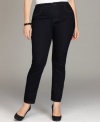 A dark wash lends sophistication to Style&co.'s straight leg plus size jeans-- snag them at an Everyday Value price!