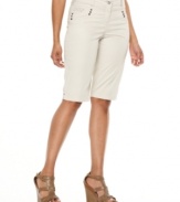 Bermuda shorts are back! Be right on trend with these petite, studded shorts from Style&co.