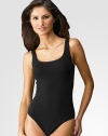 Soft opaque cotton body tank and thong bottom has a subtle sheen. Snap crotch closure No side seam for slimmer fit Nylon/cotton/spandex; machine wash or dry clean Imported