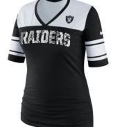 Game on! Make it known Oakland Raiders fans mean business with this NFL t-shirt from Nike.