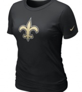 Team player. Show support for your favorite football team in this New Orleans Saints NFL t-shirt from Nike.