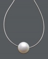 Make elegance the focal point of your style. This pretty pendant features a cultured South Sea pearl (13-14 mm) strung on a delicate 14k white gold chain. Approximate length: 16 inches. Approximate drop: 1/2 inch.