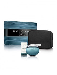 For the man on-the-go Bulgari introduces the AQVA Pour Homme Pouch Set. Set includes: Eau de toilette spray, 3.4 oz.; shampoo & shower gel, 2.5 oz. and a stylish toiletry case. Made in Italy. 