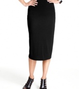 Always chic, INC's pencil skirt is easy to wear with an elastic waistband and pull-on styling.