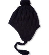 Cover up in comfort and style with this Peruvian-styled hat from American Rag.