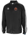 We are the New York Knicks! Look the part of superfan with this replica warm-up Knicks track jacket from adidas.