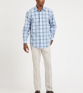 Bold gingham print refreshes this crisp, cotton classic with signature whale logo.ButtonfrontButtoned-down collarCottonMachine washImported