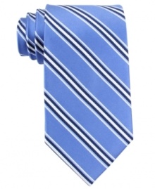 Exude confidence. This Club Room tie is classic sophistication at its finest.