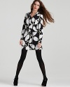 A leaf-print DIANE von FURSTENBERG shirt dress adds whimsy to your workweek, while its tailored construction is endlessly flattering on any silhouette. Work the look through fall with tights and ankle-high booties for simplified style.