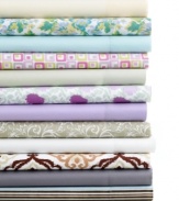 Get the ultimate night's sleep with this polyester microfiber sheet set, featuring soft, solid hues and modern and floral designs for a chic look.