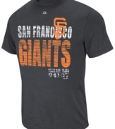 Where fashion meets fan gear! This San Francisco Giants MLB tee from Majestic Apparel fits just right!