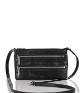 Go rocker chic with Hobo International's zipper-detailed leather crossbody bag.