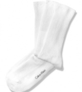 These casual socks by Calvin Klein have a classic ribbed design and a flexible fit for maximum comfort.