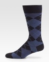 A complementary addition to your wardrobe essentials, in a modernized argyle pattern knitted in a lightweight cotton blend.Mid-calf height66% cotton/20% modal/12% polyamide/2% elastaneMachine washMade in Italy