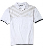 Kick your casual wardrobe up a notch with the fresh striped style of this Sean John polo shirt.