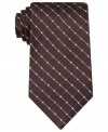 Pinpoint your dressed-up look with this grid tie from Geoffrey Beene.