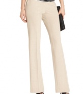 Calvin Klein's pants are rendered in a stylish bootcut silhouette to keep you looking tip-top on the clock and off.