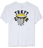 A cheeky graphic gives your weekend a kick with this graphic tee from Trukfit.