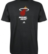 Sport your favorite team's winning spirit in this Miami Heat's tee by adidas.