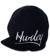 Take on those slopes in sleek style with this visor beanie by Hurley.