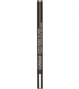 Creamy-smooth pencil defines with a hint of shimmer. Glides on intense, lasting-wear colour. Non-smudging, water-resistant. Opthamologist tested. 0.04 oz. 