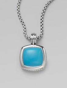 From the Albion Collection. Vibrant, smooth turquoise is richly framed in sterling silver.Turquoise Sterling silver About ½ square Imported  Please note: necklace sold separately.