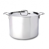 Highly versatile, the stockpot is essential to the well-equipped kitchen, allowing you to sauté or brown, then add liquids for stocks, soups and stews. Its size easily accommodates many ears of corn, lobster, a big batch of chili or braised lamb shanks.