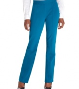 Style&co. keeps these ponte-knit pants sleek and streamlined with pull-on styling and structured seamed legs.