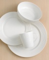 Two mix-and-match, ridged patterns-Sevenº and Fourº-combine to lend your table a modern, geometric aesthetic. Four ring salad plate. From Lenox's dinnerware and dishes collection. Qualifies for Rebate