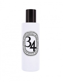 34 Boulevard Saint Germain is a fragrance celebrating our 50th anniversary. The 34 Boulevard Saint Germain room spray has a scent which reveals itself as fresh, green and spicy accords. Damp mosses, crumpled blackcurrant leaves, sun-dried fig leaves all favorite raw materials. The perfect partner for the 34 Boulevard Saint Germain candle. After a few sprays, it instantly perfumes the room. Made in France. 3.4 oz. 