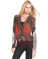 In a bold southwest-inspired print, this Sanctuary jacket is a statement topper for hot fall style!