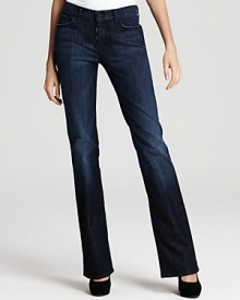 7 For All Mankind Jeans - Mid Rise Bootcut Jeans in Los Angeles Dark Wash