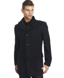 This Kenneth Cole Reaction coat offers timeless style you'll wear for many seasons to come.