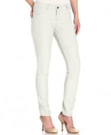 Part jeans, part leggings, Calvin Klein Jeans' jeggings offer a super-snug fit, now in a pretty white wash!