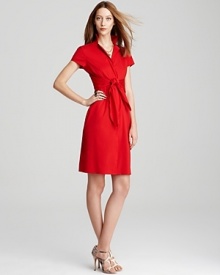 Lafayette 148 New York Inga Tie Front Dress