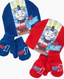 Keep him warm with his favorite characters from Thomas the Tank Engine! He'll love wearing this hat with matching mittens. (Clearance)