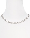 Lauren by Ralph Lauren's rectangular link necklace is an elegant choice that's as easy with a favorite cocktail dress as with a crisp white blouse.