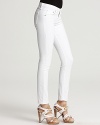 rag & bone/JEAN skinnies are new-season cool when you rock the white hue from head to toe. Want to brighten things up? Add a neon scarf and electrify your look.