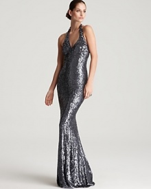 ABS by Allen Schwartz Gown - Halter Sequin