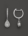 Diamond and 14K White Gold Drop Earrings, .50 ct. t.w.