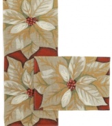 Now in bloom, the easy-clean Alluring Poinsettia placemats offer timeless holiday style with a rich woven feel and classic Christmas palette. A perfect choice for every day of the season, from Windham Weavers.