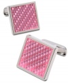 Leave your mark with these distinctive polished rhodium square cufflinks and be remembered.