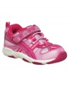 Pretty in pink. She'll look darling and keep her toes cozy in these Milli sneakers from Stride Rite.