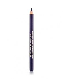 Creamy pencil packs intense color impact. Rich, deeply pigmented color. Glides on velvety smooth. Blends easily. Apply on inner rim of eyes for a smouldering effect. Use as liner along lashline and softly smudge over lids to intensify the smoky look.