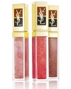 Dress your lips in sophisticated, high-shine shimmer with Yves Saint Laurent Golden Gloss, featuring sparkling 24-carat gold flecks (0.2%). With a complex of nourishing oils to protect and hydrate your lips and a fresh mango scent, these glosses are instant gratification for lips offering glamour and care together. Contains: Golden Gloss No. 2, 3, 10 