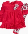 When she's feeling frilly, reach for this tunic and legging set from Kids Headquarters.