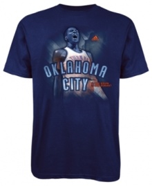 Pay homage to your favorite forward Kevin Durant of the Oklahoma City Thunder in this tee by adidas.