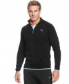 Clean up your casual style with this sleek 1/4-zip sweater from Puma.